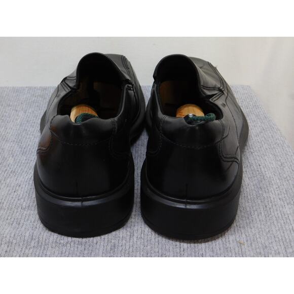 Ecco Dress Shoes Mens Size 10.5 Black Leather Slip On Comfort Oxford Work
